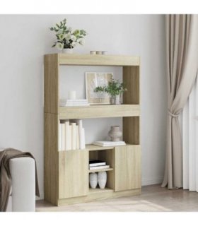 vidaXL Highboard Sonoma Oak 92x33x140 cm Engineered Wood