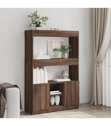 vidaXL Highboard Brown Oak 92x33x140 cm Engineered Wood