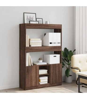 vidaXL Highboard Brown Oak 92x33x140 cm Engineered Wood