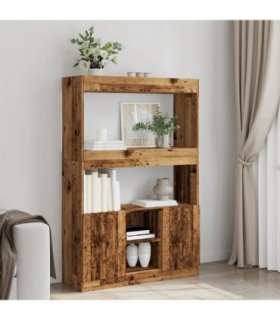 vidaXL Highboard Old Wood 92x33x140 cm Engineered Wood