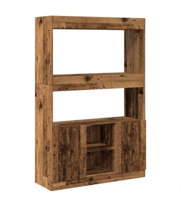 vidaXL Highboard Old Wood 92x33x140 cm Engineered Wood