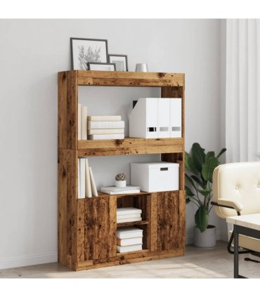 vidaXL Highboard Old Wood 92x33x140 cm Engineered Wood