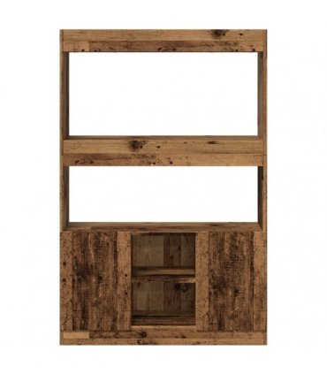 vidaXL Highboard Old Wood 92x33x140 cm Engineered Wood