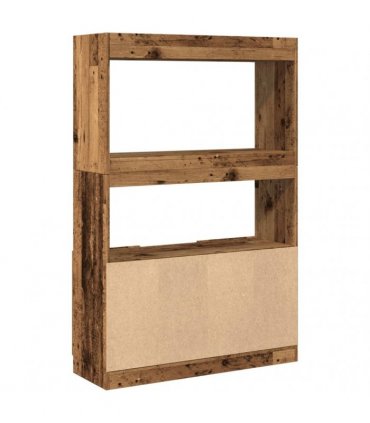 vidaXL Highboard Old Wood 92x33x140 cm Engineered Wood
