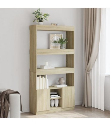 vidaXL Highboard Sonoma Oak 92x33x180 cm Engineered Wood