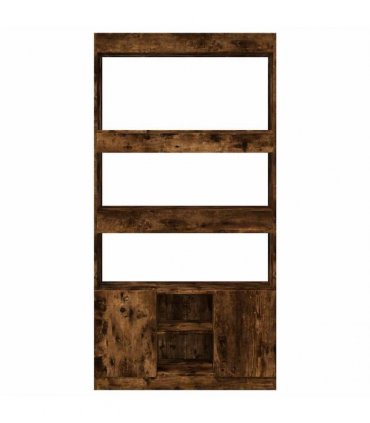 vidaXL Highboard Smoked Oak 92x33x180 cm Engineered Wood