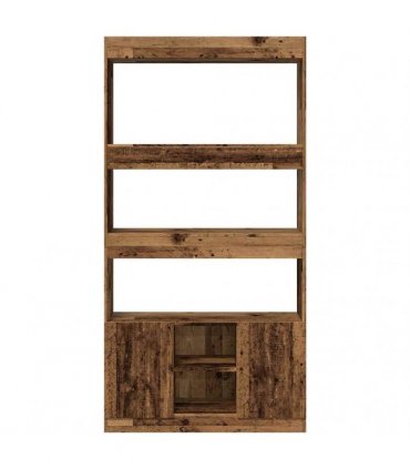 vidaXL Highboard Old Wood 92x33x180 cm Engineered Wood