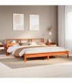 vidaXL Bed Frame without Mattress Wax Brown 200x200 cm Solid Wood Pine