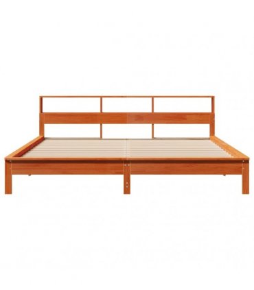 vidaXL Bed Frame without Mattress Wax Brown 200x200 cm Solid Wood Pine