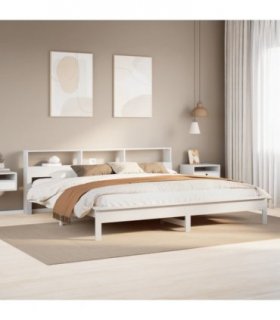 vidaXL Bed Frame without Mattress White 180x200 cm Solid Wood Pine