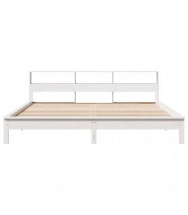 vidaXL Bed Frame without Mattress White 180x200 cm Solid Wood Pine