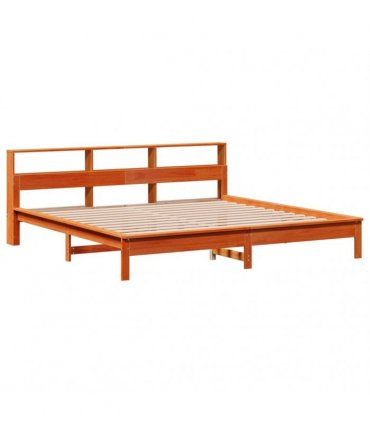 vidaXL Bed Frame without Mattress Wax Brown 180x200 cm Solid Wood Pine