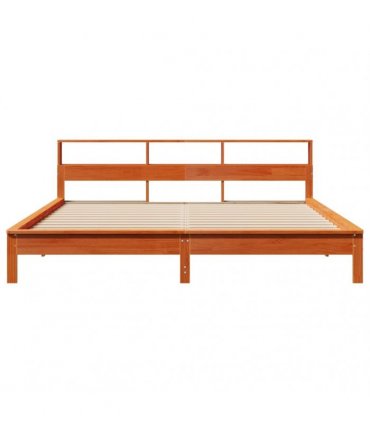 vidaXL Bed Frame without Mattress Wax Brown 180x200 cm Solid Wood Pine