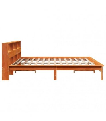 vidaXL Bed Frame without Mattress Wax Brown 180x200 cm Solid Wood Pine