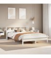 vidaXL Bed Frame without Mattress White 150x200 cm Solid Wood Pine