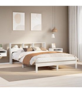 vidaXL Bed Frame without Mattress White 140x200 cm Solid Wood Pine