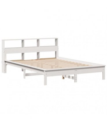 vidaXL Bed Frame without Mattress White 135x190 cm Solid Wood Pine