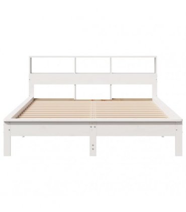 vidaXL Bed Frame without Mattress White 135x190 cm Solid Wood Pine