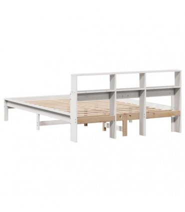 vidaXL Bed Frame without Mattress White 135x190 cm Solid Wood Pine
