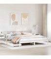 vidaXL Bookcase Bed without Mattress White 180x200 cm Solid Wood Pine