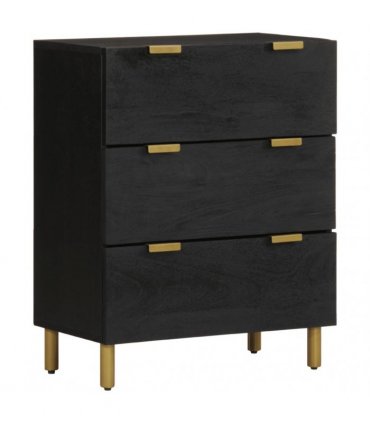 vidaXL Sideboards 2 pcs Black 60x33x75 cm Engineered Wood