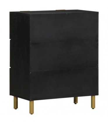 vidaXL Sideboards 2 pcs Black 60x33x75 cm Engineered Wood