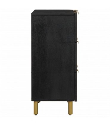 vidaXL Sideboards 2 pcs Black 60x33x75 cm Engineered Wood