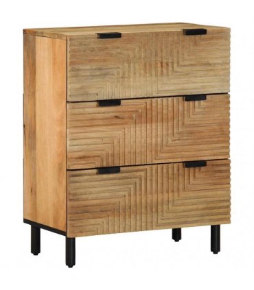vidaXL 3 Piece Sideboards Brown 60x33x75 cm Solid Wood Mango