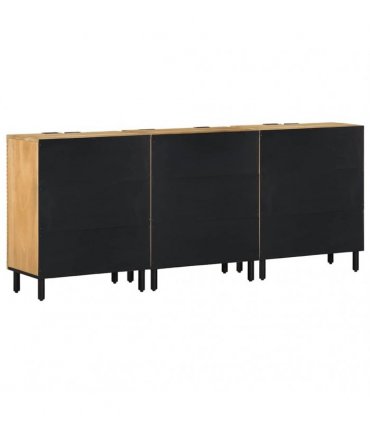vidaXL 3 Piece Sideboards Brown 60x33x75 cm Solid Wood Mango