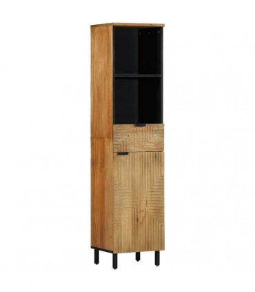 vidaXL 4 Piece Bathroom Furniture Set Brown Solid Wood Mango