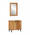 vidaXL Bathroom Cabinet Set 2 pcs Natural 62 x 33 x 58 cm