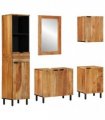 vidaXL Bathroom Cabinet Set 5 pcs Natural 38 x 33 x 160 cm