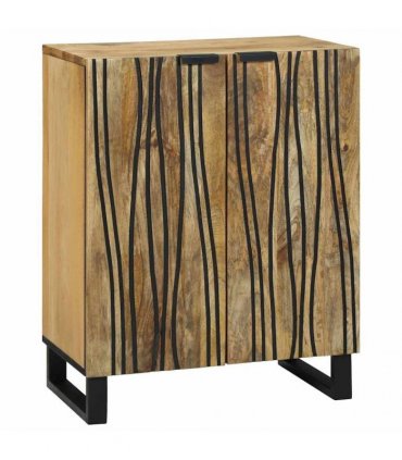 vidaXL Sideboard Set 3 pcs Natural 180 x 33 x 75 cm Solid Mango Wood