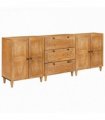 vidaXL Sideboard 3 pcs 180 x 33.5 x 75 cm Solid mango wood Brown