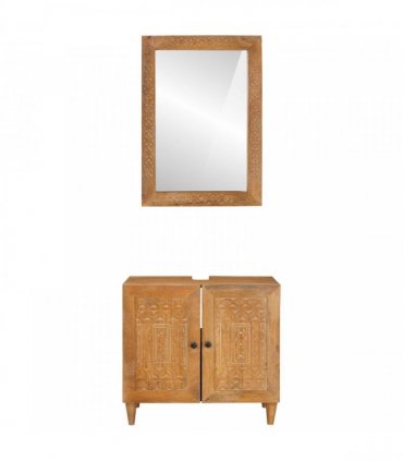 vidaXL Bathroom Furniture Set 2 pcs Brown Engineered Wood