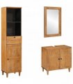 vidaXL Bathroom Furniture Set 3 pcs Brown Engineered Wood