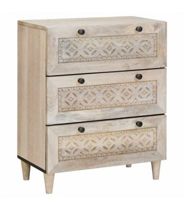 vidaXL Sideboard 2 pcs 120 x 33.5 x 75 cm Solid mango wood White