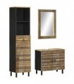 vidaXL 3 Piece Bathroom Furniture Set Solid Wood Mango