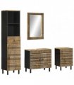 vidaXL 4 Piece Bathroom Furniture Set Solid Wood Mango