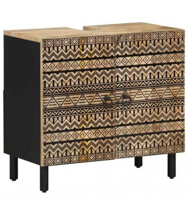 vidaXL 5 Piece Bathroom Furniture Set Solid Wood Mango