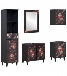 vidaXL Bathroom Cabinet Set 5 pcs Solid Mango Wood