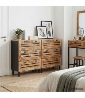 vidaXL Storage Cabinets 2 pcs 120 x 33 x 75 cm Solid Mango Wood