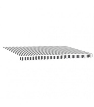 vidaXL Manual Awning 5 x 3 m Anthracite and White Stripe