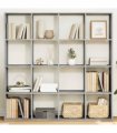 vidaXL Book Cabinet Grey Sonoma 137,5x29x137,5 cm Engineered Wood