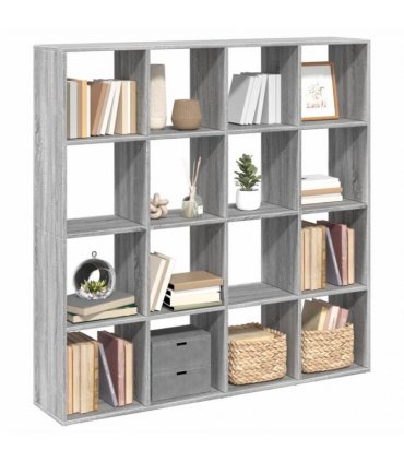 vidaXL Book Cabinet Grey Sonoma 137,5x29x137,5 cm Engineered Wood