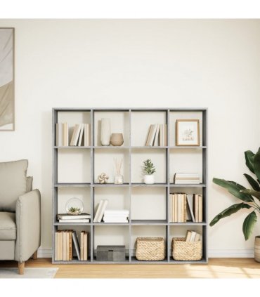 vidaXL Book Cabinet Grey Sonoma 137,5x29x137,5 cm Engineered Wood