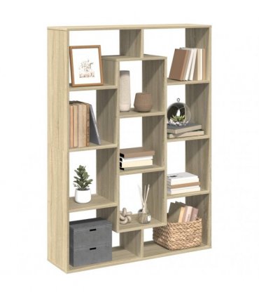 vidaXL Book Cabinet Sonoma Oak 102x29x143 cm Engineered Wood