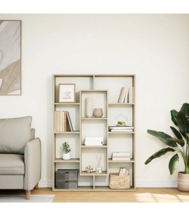 vidaXL Book Cabinet Sonoma Oak 102x29x143 cm Engineered Wood