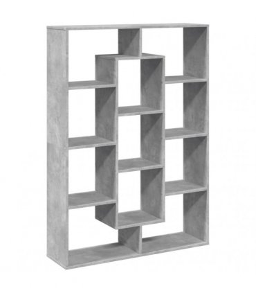 vidaXL Book Cabinet Concrete Grey 102x29x143 cm Engineered Wood