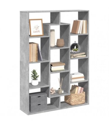 vidaXL Book Cabinet Concrete Grey 102x29x143 cm Engineered Wood
